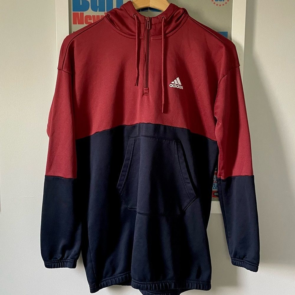 adidas Red and Blue Hoodie